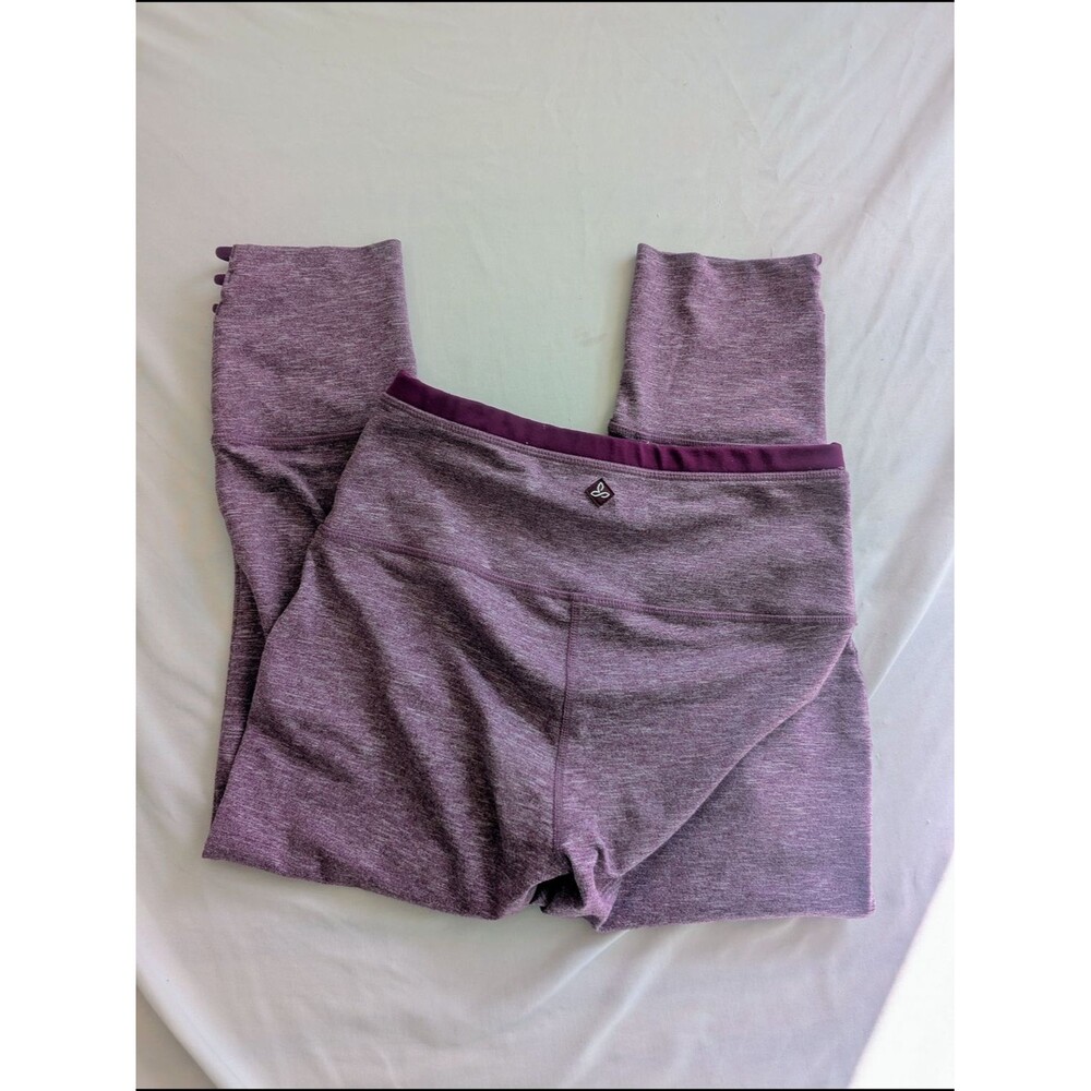 PrAna Heathered Purple Yoga Cropped Leggings